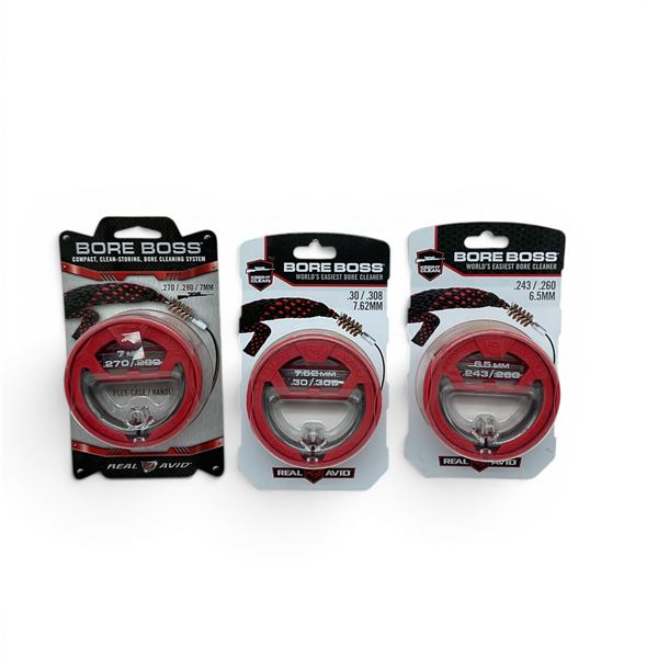 Real Avid Bore Boss Cleaner for 7.62/ 30 Cal, 7 mm/ 270 Cal and 6.5 mm/ 243 Cal