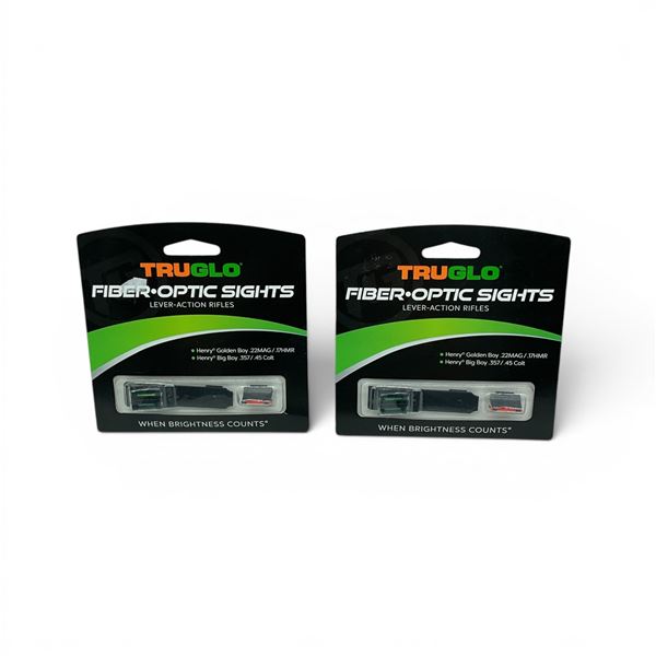 TruGlo Fiber Optic Sight Set for Lever Action Henry Golden Boy and Henry Big Boy X 2