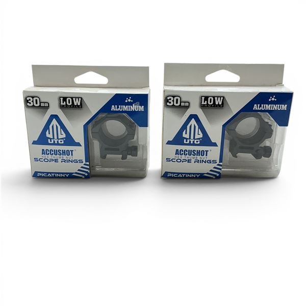 UTG Accushot Hex Thumb Nut 30 mm Low Scope Rings X 2