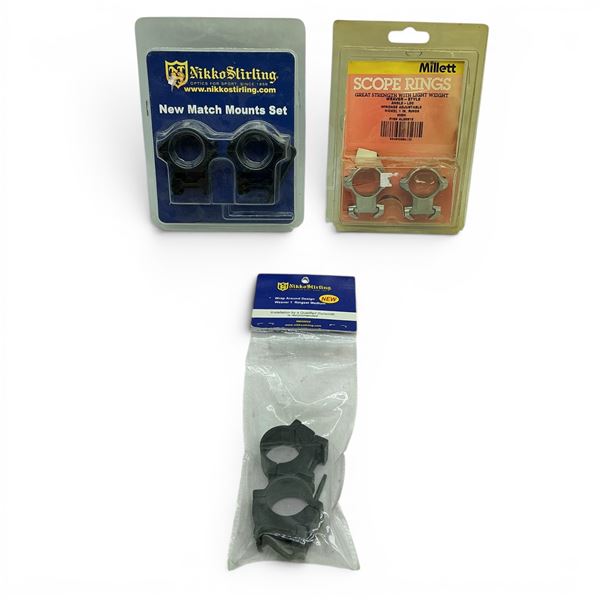 Assorted Scope Rings X 3 Qty