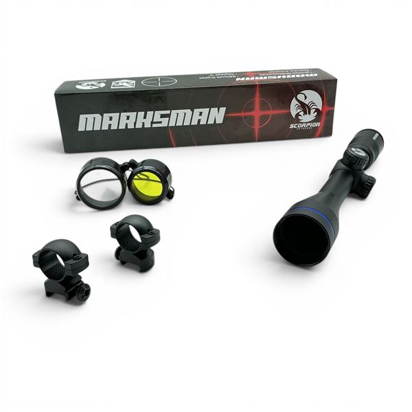 Scorpion Outdoors Marksman 4 - 12X 40 mm Rifle Scope with Duplex Reticle