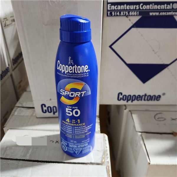 BOÎTE DE 6 ÉCRANS SOLAIRES EN AÉROSOL COPPERTONE FPS 50 117 ml