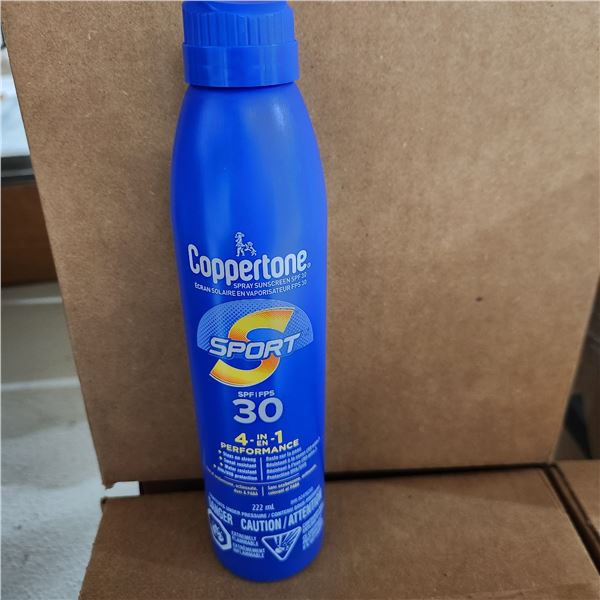 BOÎTE DE 12 ÉCRANS SOLAIRES EN AÉROSOL COPPERTONE FPS 30 222 ml