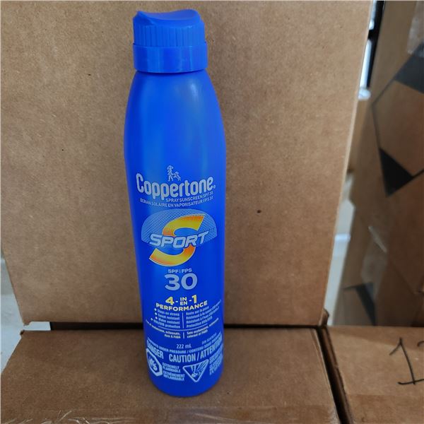 BOÎTE DE 12 ÉCRANS SOLAIRES EN AÉROSOL COPPERTONE FPS 30 222 ml