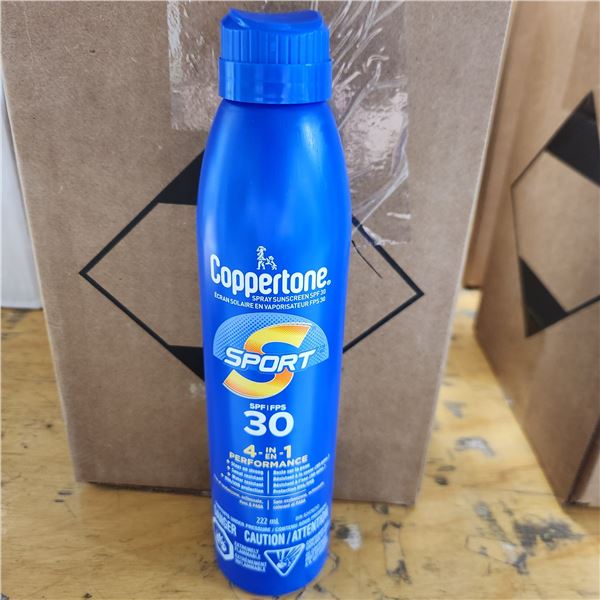 BOÎTE DE 12 ÉCRANS SOLAIRES EN AÉROSOL COPPERTONE FPS 30 222 ml