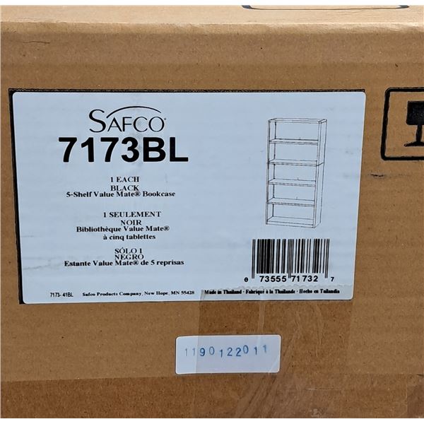 BIBLIOTHÈQUE EN MÉTAL SAFCO 5 TABLETTES 67"h.-NOIRE