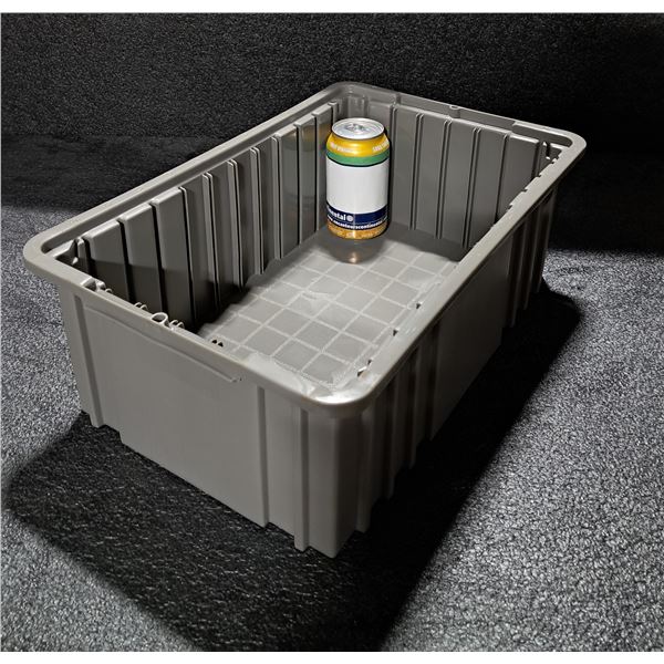 BAC À DIVISEURS EN PLASTIQUE 16"x10"x6" -GRIS
