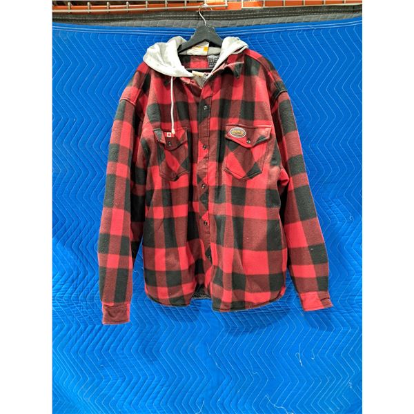 MANTEAU EN POLAIRE PIONEER AVEC CAPUCHON -2XL