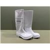 Image 1 : BOTTES BLANCHES EN PVC DUNLOP 16"h. gr:H-7, F-9