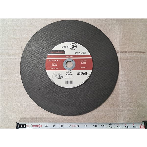 MEULE JET -ACIER 14"X1/8"X1" gr:A24R #501226