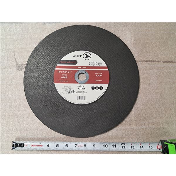 MEULE JET -ACIER 14"X1/8"X1" gr:A24R #501226