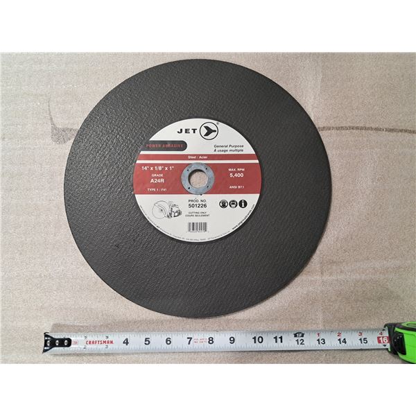 MEULE JET -ACIER 14"X1/8"X1" gr:A24R #501226