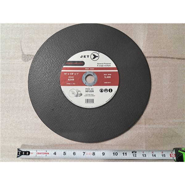 MEULE JET -ACIER 14"X1/8"X1" gr:A24R #501226