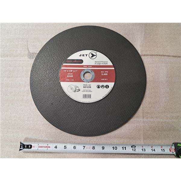 MEULE JET -ACIER 14"X1/8"X1" gr:A24R #501226