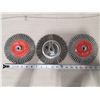 Image 1 : LOT DE 3 BROSSES MÉTALLIQUES ASSORTIES (6" ET 7")