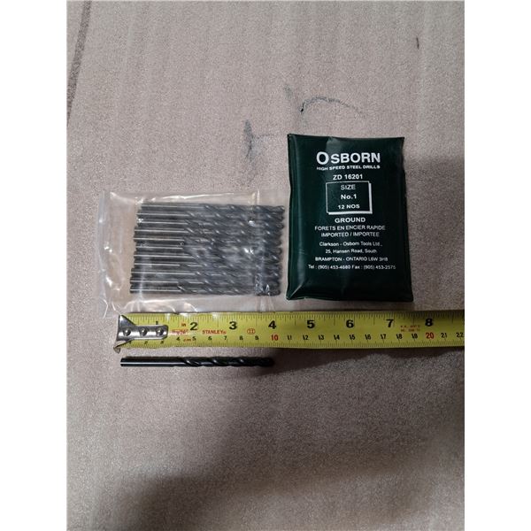 ENSEMBLE DE 7pcs DE FORETS CLARKSON-OSBORN 1/16"-1/4"