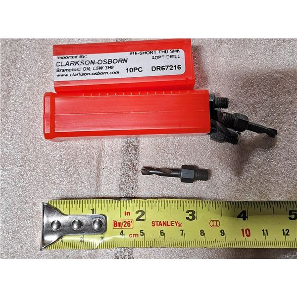 PAQUET DE 10pcs FORETS CLARKSON-OSBORN #DR67216 #16 SHORT THD SHK