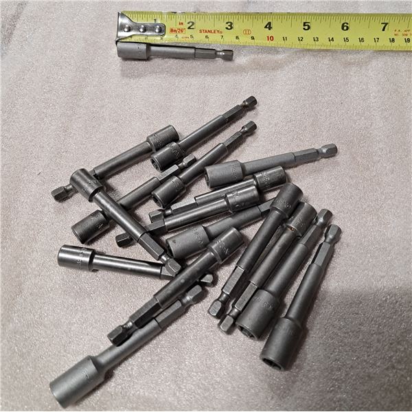 LOT DE 17pcs DOUILLES À ÉCROU 1/4" 3" OAL