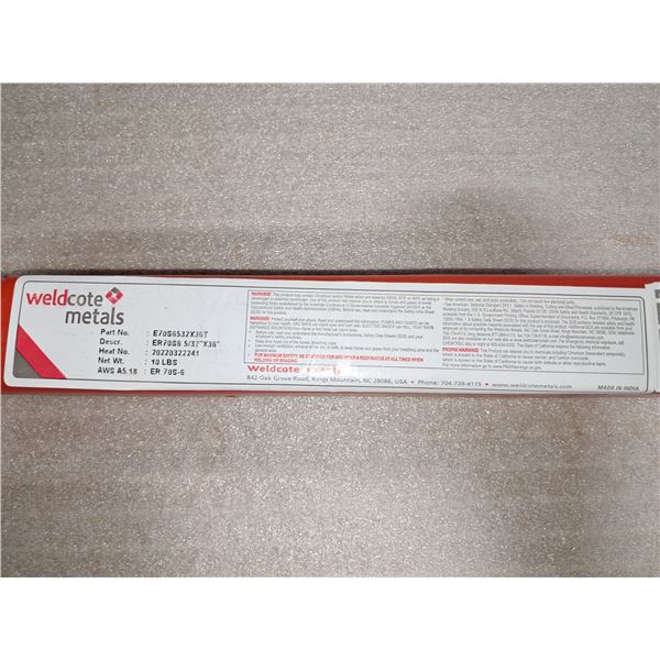 TIGE WELDCOTE METALS, TIG ACIER DOUX ER70S-6, 5/32X36"
