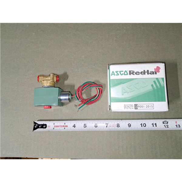SOLÉNOÏDE ASCO REDHAT 1/4" LAITON 2 VOIES À ACTION DIRECTE 120V CV 0.50
