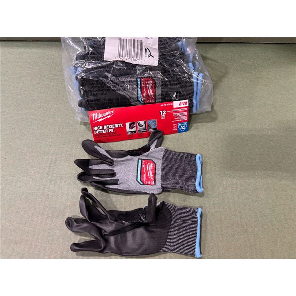 PAQUET DE 12 GANTS MILWAUKEE NIVEAU DE COUPE 2 -MED/8"