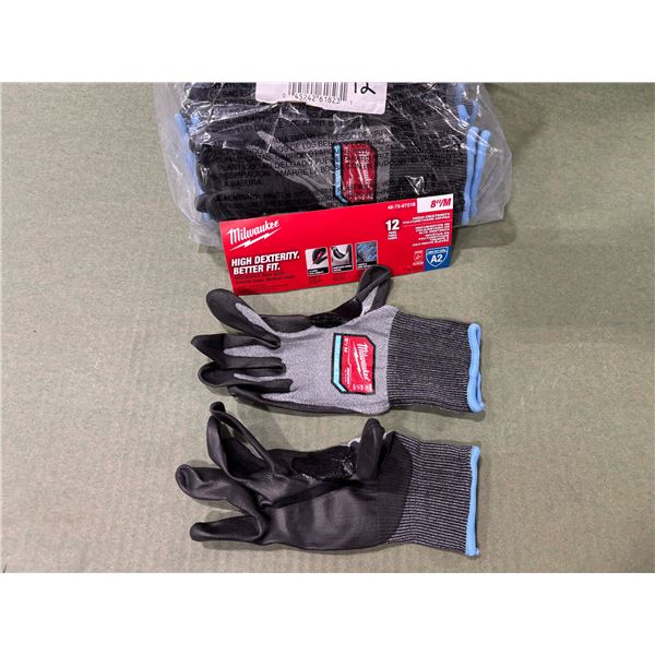 PAQUET DE 12 GANTS MILWAUKEE NIVEAU DE COUPE 2 -MED/8"