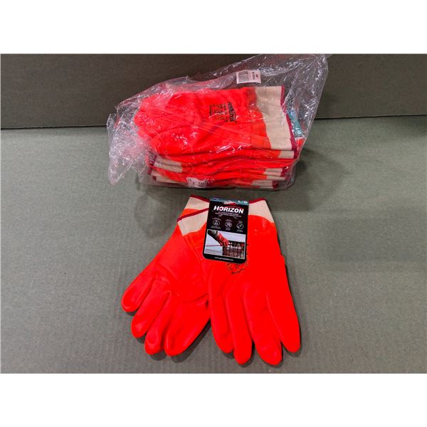 PAQUET DE 6 GANTS HORIZON ENDUITS DE PVC -LRG