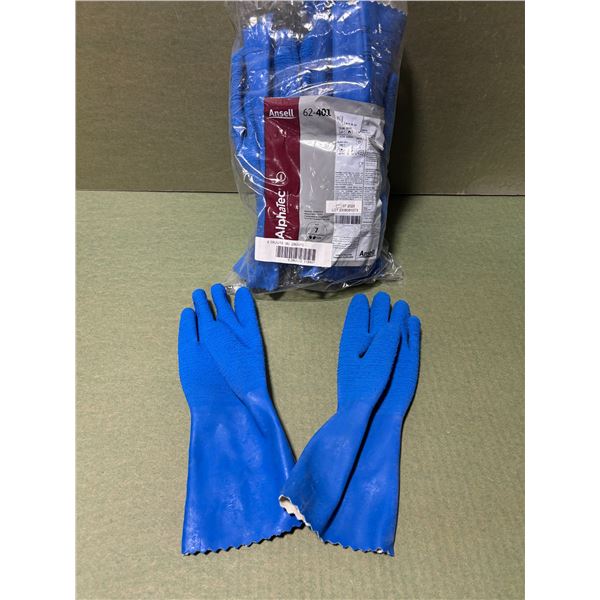PAQUET DE 6 GANTS EN LATEX DE CAOUTCHOUC ANSELL ALPHATEC gr:7