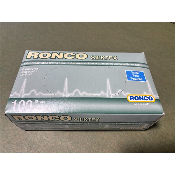 BOÎTE DE 100 GANTS D'EXAMEN SANS POUDRE RONCO SILKTEX -SM