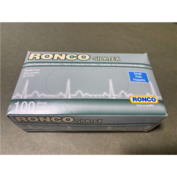 BOÎTE DE 100 GANTS D'EXAMEN SANS POUDRE RONCO SILKTEX -SM