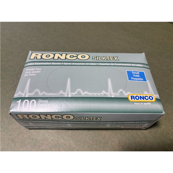 BOÎTE DE 100 GANTS D'EXAMEN SANS POUDRE RONCO SILKTEX -SM