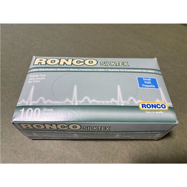 BOÎTE DE 100 GANTS D'EXAMEN SANS POUDRE RONCO SILKTEX -SM