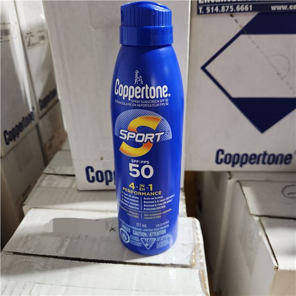 BOÎTE DE 6 ÉCRANS SOLAIRES EN AÉROSOL COPPERTONE FPS 50 117 ml