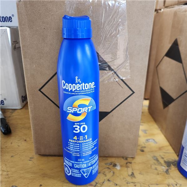 BOÎTE DE 12 ÉCRANS SOLAIRES EN AÉROSOL COPPERTONE FPS 30 222 ml