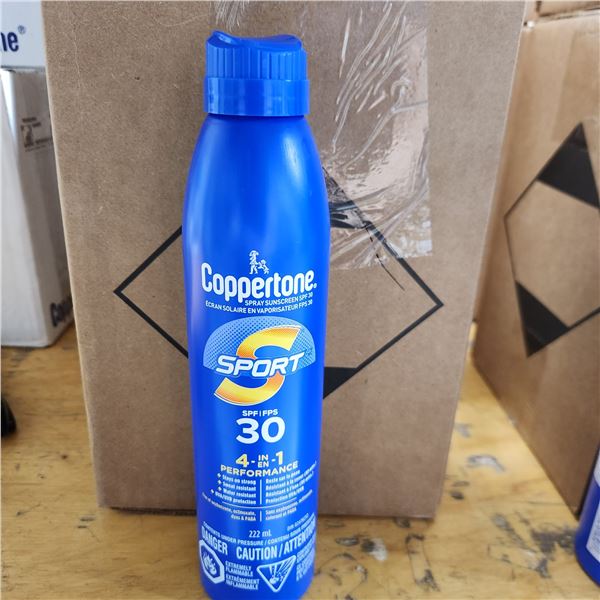 BOÎTE DE 12 ÉCRANS SOLAIRES EN AÉROSOL COPPERTONE FPS 30 222 ml