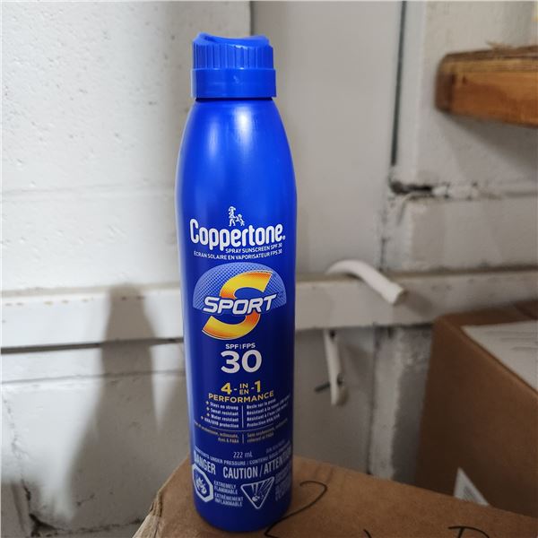 BOÎTE DE 12 ÉCRANS SOLAIRES EN AÉROSOL COPPERTONE FPS 30 222 ml
