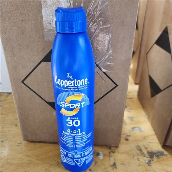 BOÎTE DE 12 ÉCRANS SOLAIRES EN AÉROSOL COPPERTONE FPS 30 222 ml