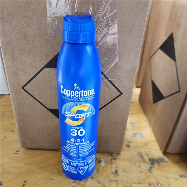 BOÎTE DE 12 ÉCRANS SOLAIRES EN AÉROSOL COPPERTONE FPS 30 222 ml