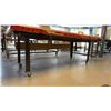 Image 3 : MOBILE WORK/CUTTING TABLE - APPROX. 96" X 48" X 33" HIGH, WITH RULERS