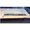 Image 4 : MOBILE WORK/CUTTING TABLE - APPROX. 96" X 48" X 33" HIGH, WITH RULERS