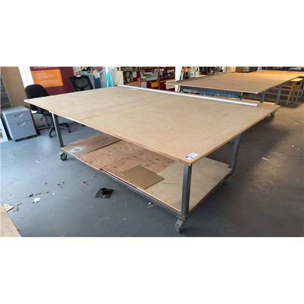 MOBILE WORK/CUTTING TABLE - APPROX. 108" X 72" X 38" HIGH