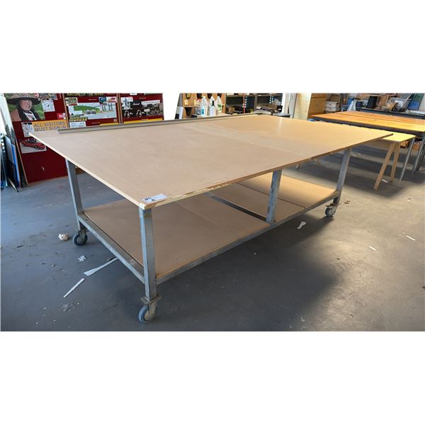 MOBILE WORK/CUTTING TABLE - APPROX. 108" X 72" X 38" HIGH