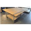 Image 2 : MOBILE WORK/CUTTING TABLE - APPROX. 108" X 72" X 38" HIGH