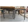 Image 3 : 2 MOBILE WORK TABLES - APPROX. 92" X 32" X 29 1/2" HIGH AND 66" X 32" X 29 1/2" HIGH