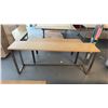 Image 2 : 2 WORK TABLES - APPROX. 90" X 18" X 37" HIGH AND 78" X 25" X 30 1/2" HIGH