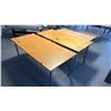 Image 2 : GROUP OF 3 WORK TABLES - APPROX. (2) 72" X 32" X 31 1/2" HIGH AND (1) 62 1/2" X 27 1/2" X 28 1/2"