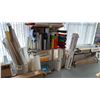 Image 1 : LARGE ASSORTMENT OF PRINTER MATERIAL (ROLLS), MULTIPLE STORAGE CABINETS AND BOOKSHELVES