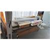 Image 4 : LARGE ASSORTMENT OF PRINTER MATERIAL (ROLLS), MULTIPLE STORAGE CABINETS AND BOOKSHELVES
