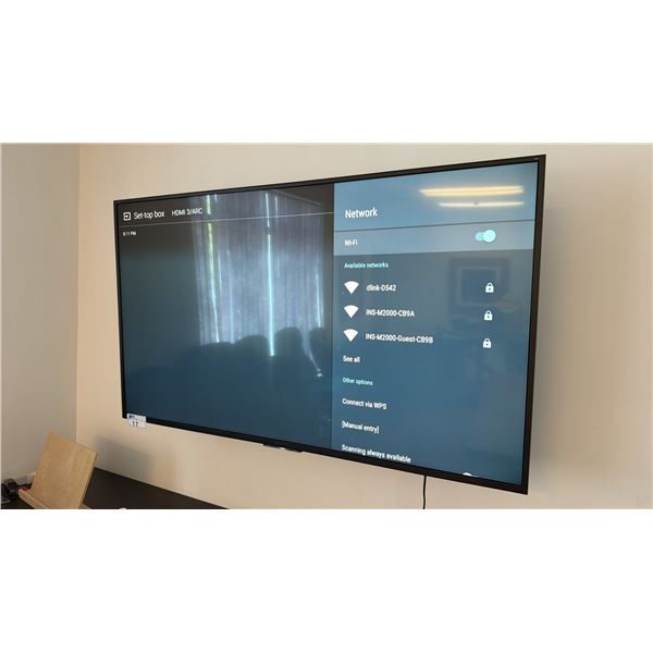 SONY BRAVIA 65" TV WITH WALL MOUNT/REMOTE AND POLYCON SOUNDSTATION