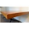 Image 3 : 2 1/2" THICK SOLID PINE TOP RECTANGULAR TABLE WITH BLACK METAL BASE
